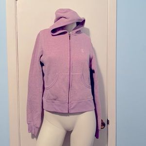 Pink Mauve Zip Up Hoodie Sweater